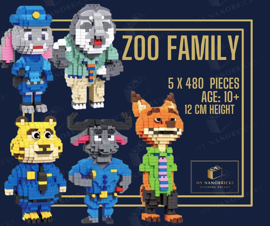 Nanobricks Zoo-family
